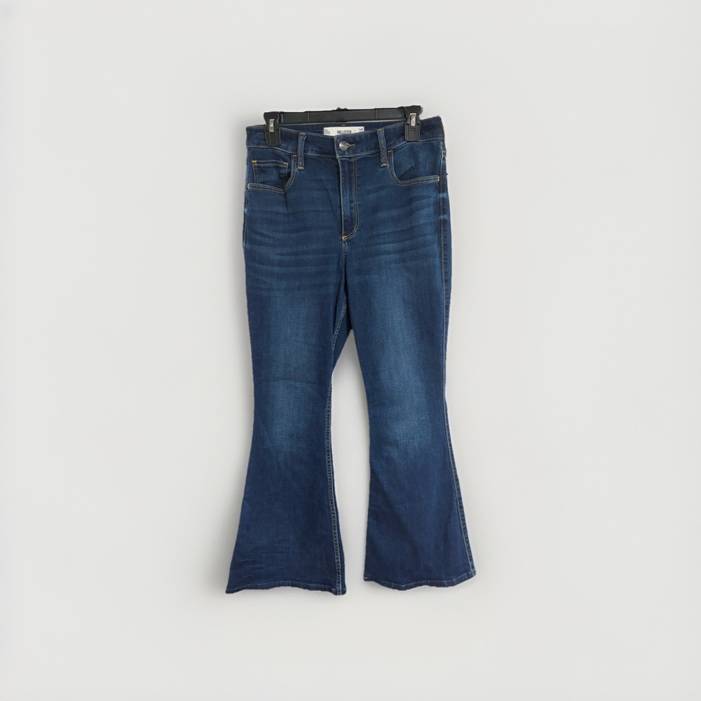 hollister curvy high-rise FLARE 10S W30 SHORT bell bottoms RETRO womens EUC P86